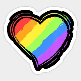 Rainbow Heart Sticker